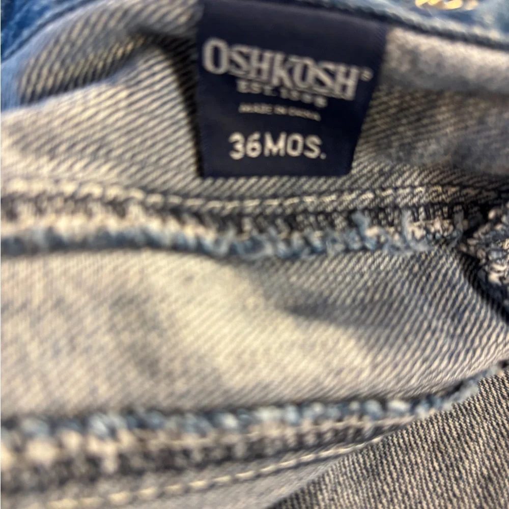 OshKosh‎ B'gosh Denim snap-Up Jacket. Unisex size 36 months. Classic vintage